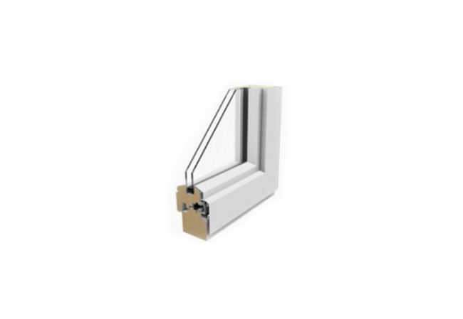 Draaikiepramen van hout/aluminium