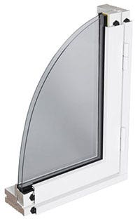 Dwarsdoorsnede hout aluminium kozijn